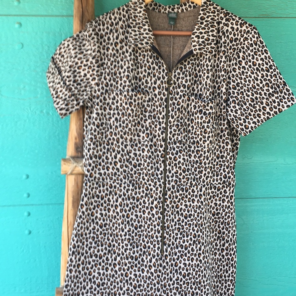 wild fable Leopard-Print Short-Sleeve Jumpsuit in Black & Cream - Picture 5 of 10